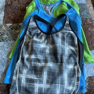 Nike workout tops.  Built in bra size large